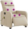 vidaXL Massagesessel Elektrisch Creme Stoff 3206698 Bild 3