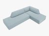 Micadoni Ecksofa Ruby 4-Sitzer Rechts Kord Scala Hellblau Bild 3
