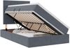 vidaXL Bett mit Stauraum und LED mit LED Dunkelgrau 120 x 200 cm Samt 3372658 Bild 2