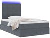 vidaXL Bett mit Stauraum und LED mit LED Dunkelgrau 120 x 200 cm Samt 3372658 Bild 3