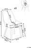 Esszimmerstuhl 2er Set MELFORT Stoff Hellgrau Bild 2