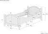 Überlanges hohes Seniorenbett weiß 100x220 Holzbett Einzelbett Zubehör wählbar V-60.40W-10-220Federholzrahmen inkl. Bild 5
