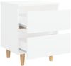 vidaXL Nachttisch mit Kiefernholz-Beinen Weiß 40x35x50 cm 805851 Bild 5