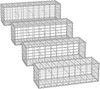 SONGMICS Gabionenkörbe, verzinkt, Metall silber, 100 x 30 x 30 cm, 4 Stück Bild 1