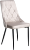 Esszimmerstuhl 2er Set AVENIR Samtstoff Taupe Bild 4