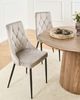 Esszimmerstuhl 2er Set AVENIR Samtstoff Taupe Bild 3