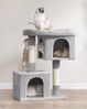 Feandrea Kratzbaum, 101 cm Katzenbaum, XL, Katzenhaus für extra große Katzen bis zu 20 kg, große Plattform, 2 Katzenhöhlen, Sisalstämme, hellgrau PCTDE614W01 Bild 3