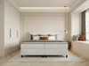 Vente-unique - DONISI Bett Stoff Grau - B 186 cm x H 112 cm x L 210 cm Bild 2