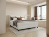 Vente-unique - DONISI Bett Stoff Grau - B 186 cm x H 112 cm x L 210 cm Bild 1