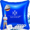 KESSER® Poolkissen Winter | Poolabdeckung mit Doppelnaht Whirpools | Luftkissen Pool Abdeckung Überwinterung | Abdeckung Einbaupools Winter | PVC wasserdicht & UV-beständig mit 4x Seile Blau, Quadrat, 5 Stück - 120 x 120cm