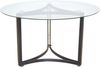 Eleganter Couchtisch mit runder Glasplatte & Metallgestell – Modernes Design mit goldfarbenen Akzenten Bild 2