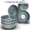 PURE LIVING INTERIOR DESIGN Geschirr-Set Steingut Müslischalen 6 Personen Rustic TESTSIEGER, Hochwertiges Landh (6-tlg), 6 Personen, Steingut, Authentischer Landhausstil, Reaktive Glasur – jedes Stück ein Unikat,… Bild 3
