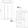 Eckkleiderschrank 2 Türen Nussbaum IMPERIA-129 Bild 3