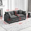 Modulares Sofa 84cm×75cm×195cm in Blau aus Chenille – komfortables Sitzmodul mit Rückenpolster Bild 5