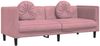 vidaXL 2-tlg. Sofagarnitur mit Kissen Rosa Samt 3209260 Bild 5