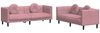 vidaXL 2-tlg. Sofagarnitur mit Kissen Rosa Samt 3209260 Bild 2