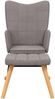 vidaXL Schaukelstuhl mit Hocker Stoff Taupe 328027 Bild 3