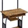 Yaheetech Schreibtisch Computertisch mit Regal & Rollen, Mehrstufiger PC-Tisch Eckschreibtisch für kleiner Raum Bild 4