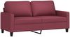 vidaXL 2-tlg. Sofagarnitur mit Kissen Weinrot Stoff 3201450 Bild 4