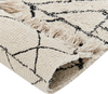 Teppich Baumwolle beige schwarz geometrisches Muster 140 x 200 cm Kurzflor ZEYNE Bild 4