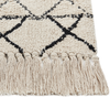 Teppich Baumwolle beige schwarz geometrisches Muster 140 x 200 cm Kurzflor ZEYNE Bild 5