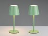 2er SET Akku LED Tischlampen kabellos für Innen & Außen, Grün - 21cm klein Bild 3
