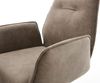 Freischwinger Zoa-Flex Mikrofaser Taupe Vintage Freischwinger rund Edelstahl Taschenfederkern Bild 4