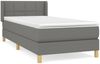vidaXL Boxspringbett mit Matratze Dunkelgrau 90x190 cm Stoff 3130234 Bild 2