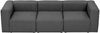 Sofa 3-Sitzer Kattrina Flachgewebe anthrazit Bild 2