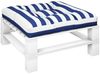 vidaXL Palettenkissen Blau Weiß Gestreift 80x80x12 cm Stoff 360506 Bild 3