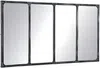 Vente-unique - MAASTRICHT Spiegel Holz, PlatteMetall Schwarz - B 4 cm x H 75 cm x L 140 cm Bild 3