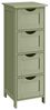 Vasagle Badezimmerschrank mit 4 Schubladen, MDF lorbeergrün, 30 x 30 x 82 cm Bild 2