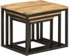 vidaXL Satztische 3 Stk. Massivholz Mango und Eisen 358569 Bild 3
