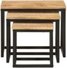 vidaXL Satztische 3 Stk. Massivholz Mango und Eisen 358569 Bild 5
