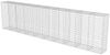 vidaXL Gabionenwand mit Abdeckung Verzinkter Stahl 600×50×150 cm 143582 Bild 3