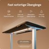 Desktronic HomeOne Elektrisch höhenverstellbarer Schreibtisch 120x60cm Weiß/Schwarz mit Memory-Funktion, Anti-Kollisions Technologie, USB-A und USB-C-Ladeanschlüssen Bild 3
