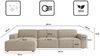 Kaiser Möbel Ecksofa Ecksofa Cursal L-Form – modular, modern, unvergleichlich bequem, Einzelsofa Bild 2