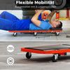 2 in 1 Rollbrett Werkstatt Montagerollbrett mit 6 Rollen & Gepolstertem Sitz bis 160 kg Belastbar Schwarz Bild 4
