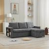 Merax Dreisitzer-Sofa, Ecksofa mit Stauraum 202x136x85cm, L-Formiges Schlafsofa, Seitlicher Stauraum, Chenille Couch, 120kg belastbar, Kann links oder rechts montiert werden, grau Bild 3