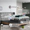 Belanoti Boxspringbett EON (Boxspringbett 180x200 elektrisch verstellbar Bett 180x200 mit Motor, 7-Zonen Taschenfederkern Matratze inklusive Visco Topper), in der Farbe Anthrazit H2/H3 Polsterbett Motorbett mit Eiche Bild 4
