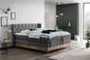 Belanoti Boxspringbett EON (Boxspringbett 180x200 elektrisch verstellbar Bett 180x200 mit Motor, 7-Zonen Taschenfederkern Matratze inklusive Visco Topper), in der Farbe Anthrazit H2/H3 Polsterbett Motorbett mit Eiche Bild 2