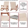 Schaukelstuhl HWC-K10, Relaxsessel, Holz FSC® Stoff/Textil Bouclé (450g/m²) ~ beige, Gestell Walnuss-Optik Bild 2