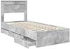 vidaXL Bettrahmen mit Kopfteil Beton Grau 75 x 190 cm Ingenieurs Holz 3409885 Bild 5
