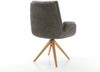 Drehstuhl Clea-Flex Bouclé Soft Schlamm Holzgestell kantig Natur 180° drehbar Bild 5