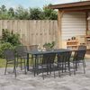 vidaXL Garten Essgruppe 9 pcs Anthrazit Pulverbeschichteter Stahl 3378813 Bild 4