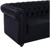 Vente-unique - Sofas 3-Sitzer, 2-Sitzer & Sessel - Kunstleder - Schwarz - CHESTERFIELD Bild 5