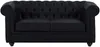 Vente-unique - Sofas 3-Sitzer, 2-Sitzer & Sessel - Kunstleder - Schwarz - CHESTERFIELD Bild 3