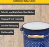 Krüger Mülleimer Emaille-Eimer mit Deckel Serie Rio, schnitt- / kratzfeste Oberfläche, bakterienabweisend, extrem langlebig Bild 2