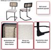 2er-Set Freischwinger-Stuhl HWC-K88, Stuhl Lehnstuhl, Holz Rattan Metall Bouclé ~ Stoff/Textil braun Bild 2