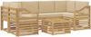 vidaXL Outdoor-Sofagarnitur mit Kissen 7 pcs Weiß und Beige Polyester 3391493 Bild 2